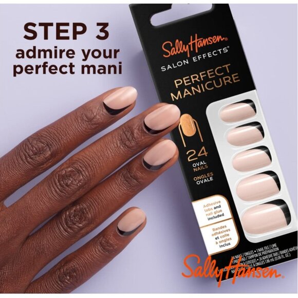 Sally Hansen Salon Effects Perfect Manicure Press on Nails Meet Me In The Metal - Picture 5 of 5